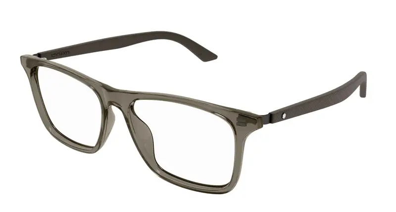 Montblanc Uomo MB0359O 003 Montature da vista Acetato Grigio Trasparente Squadrata