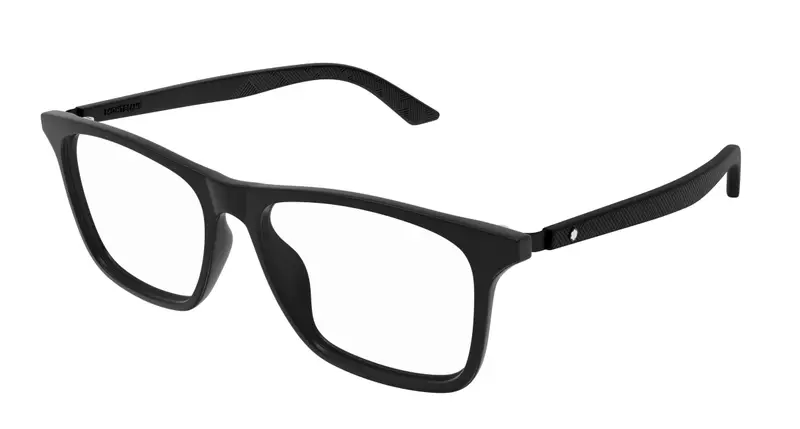 Montblanc Uomo MB0359O 006 Montature da vista Acetato Nero Trasparente Squadrata