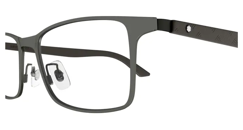 Uomo MB0361O 003 Montature da vista Metallo Rutenio Trasparente Squadrata miniatura 3