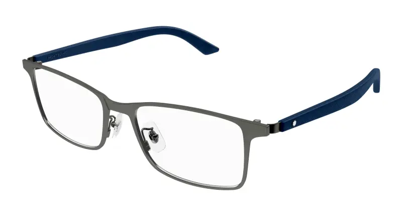 Uomo MB0361O 005 Montature da vista Metallo Rutenio Trasparente Squadrata