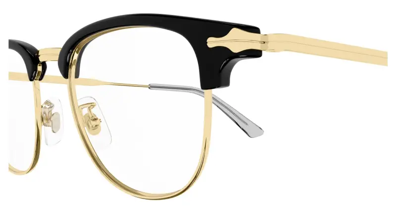 Uomo MB0364O 001 Montature da vista Metallo Nero Trasparente Squadrata miniatura 3