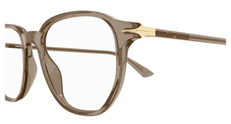 Uomo MB0366O 005 Montature da vista Acetato Marrone Trasparente Squadrata miniatura 3