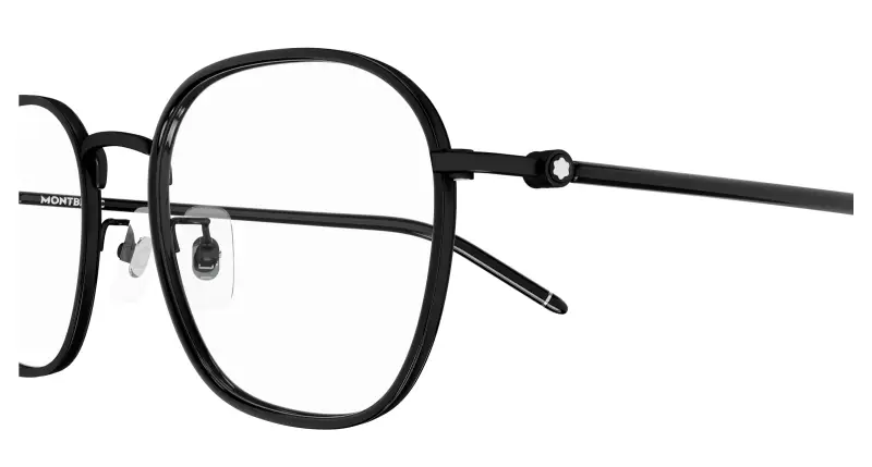 Uomo MB0368OA 001 Montature da vista Metallo Nero Trasparente Squadrata miniatura 3