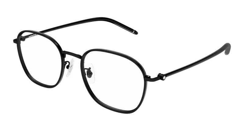 Uomo MB0368OA 001 Montature da vista Metallo Nero Trasparente Squadrata