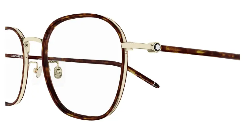 Uomo MB0368OA 002 Montature da vista Metallo Oro Trasparente Squadrata miniatura 3