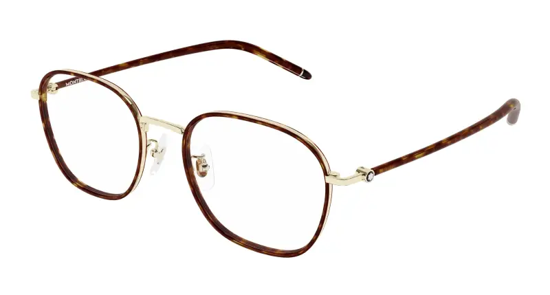 Uomo MB0368OA 002 Montature da vista Metallo Oro Trasparente Squadrata