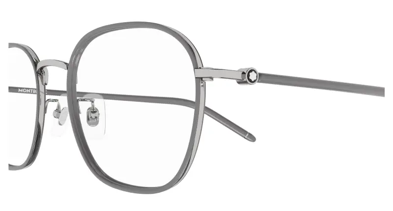 Uomo MB0368OA 003 Montature da vista Metallo Rutenio Trasparente Squadrata miniatura 3