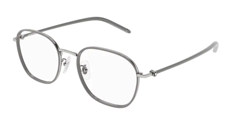 Uomo MB0368OA 003 Montature da vista Metallo Rutenio Trasparente Squadrata