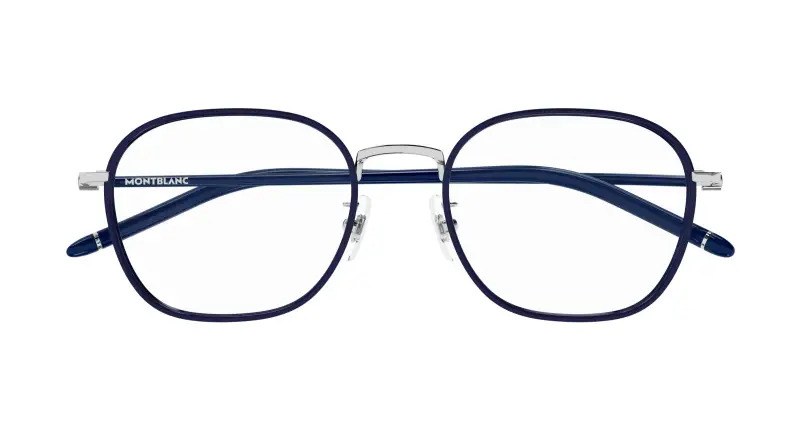 Uomo MB0368OA 004 Montature da vista Metallo Argento Trasparente Squadrata miniatura 2