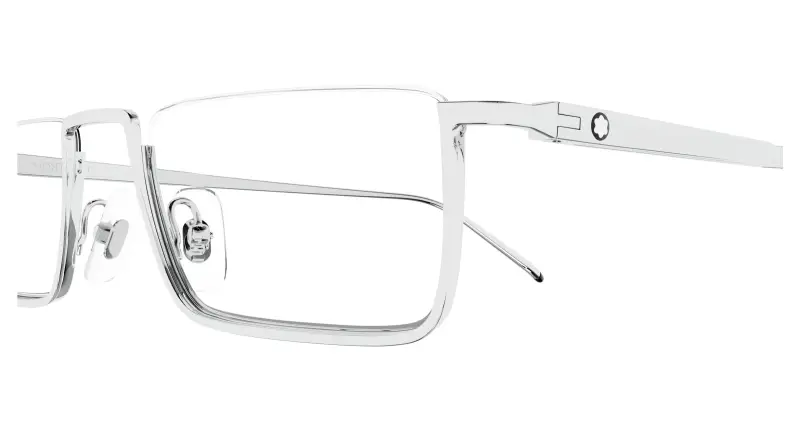 Uomo MB0370O 002 Montature da vista Metallo Argento Trasparente Squadrata miniatura 3