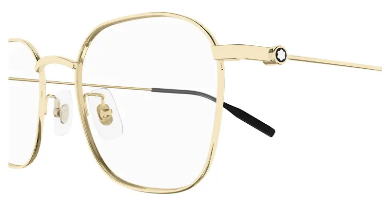 Uomo MB0371OA 002 Montature da vista Titanio Oro Trasparente Squadrata miniatura 3