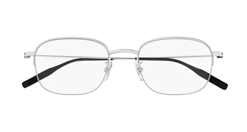 Uomo MB0372OA 001 Montature da vista Titanio Argento Trasparente Rotonda miniatura 2