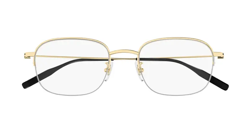 Uomo MB0372OA 002 Montature da vista Titanio Oro Trasparente Rotonda miniatura 2