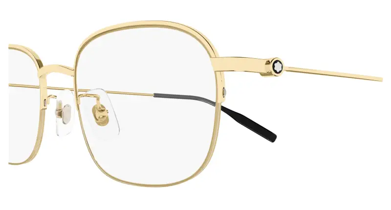 Uomo MB0372OA 002 Montature da vista Titanio Oro Trasparente Rotonda miniatura 3