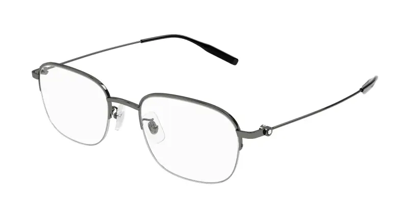 Uomo MB0372OA 003 Montature da vista Titanio Rutenio Trasparente Rotonda