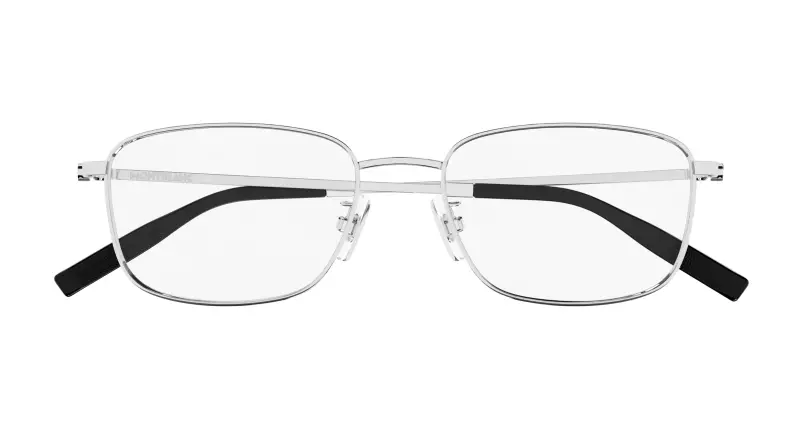 Uomo MB0373OA 001 Montature da vista Titanio Argento Trasparente Squadrata miniatura 2