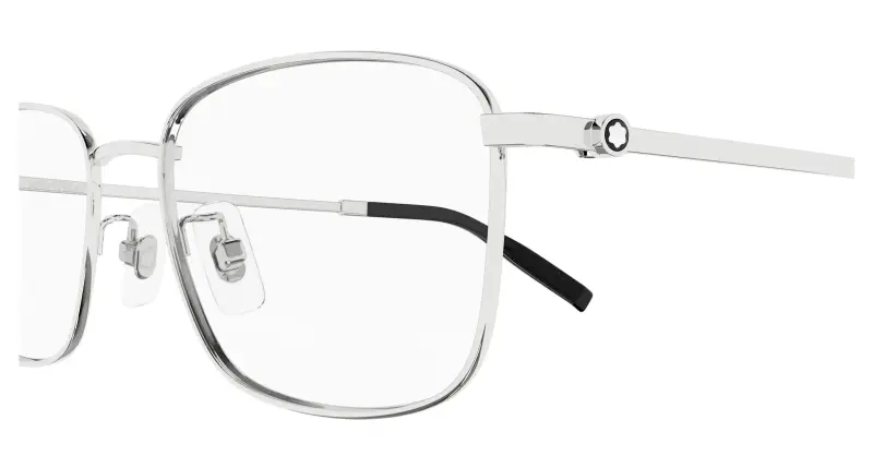 Uomo MB0373OA 001 Montature da vista Titanio Argento Trasparente Squadrata miniatura 3