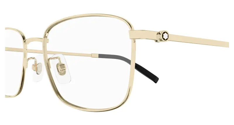 Uomo MB0373OA 002 Montature da vista Titanio Oro Trasparente Squadrata miniatura 3