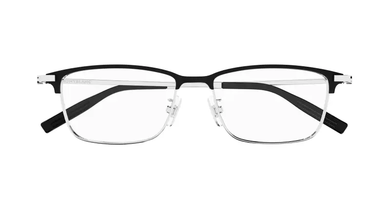 Uomo MB0374OA 001 Montature da vista Titanio Nero Trasparente Squadrata miniatura 2
