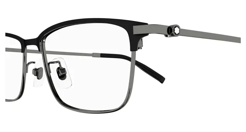 Uomo MB0374OA 003 Montature da vista Titanio Nero Trasparente Squadrata miniatura 3