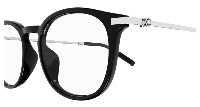 Uomo MB0375OA 001 Montature da vista Acetato Nero Trasparente Rotonda miniatura 3