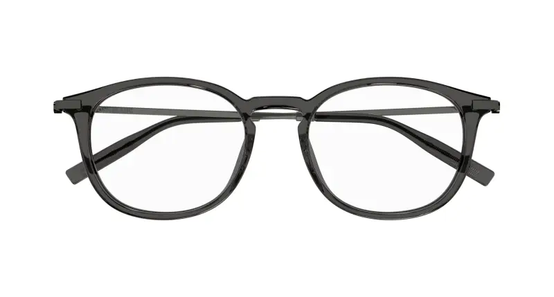 Uomo MB0375OA 003 Montature da vista Acetato Grigio Trasparente Rotonda miniatura 2