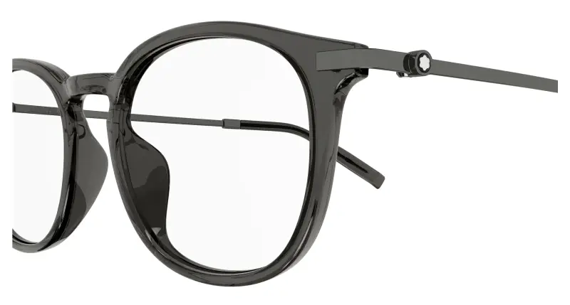 Uomo MB0375OA 003 Montature da vista Acetato Grigio Trasparente Rotonda miniatura 3