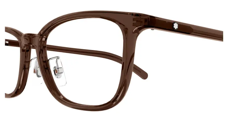 Uomo MB0376OJ 002 Montature da vista Marrone Trasparente Squadrata miniatura 3