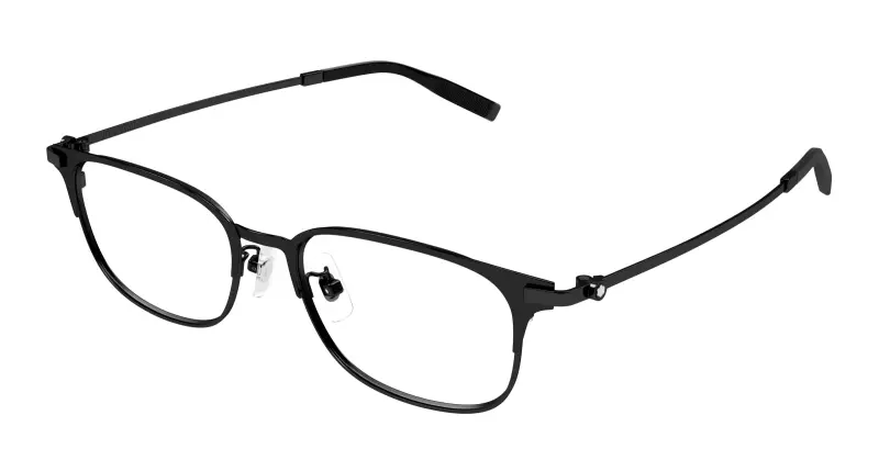 Uomo MB0377OJ 001 Montature da vista Metallo Nero Trasparente Squadrata