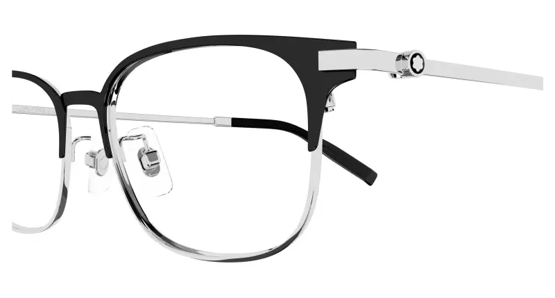 Uomo MB0377OJ 002 Montature da vista Metallo Nero Trasparente Squadrata miniatura 3