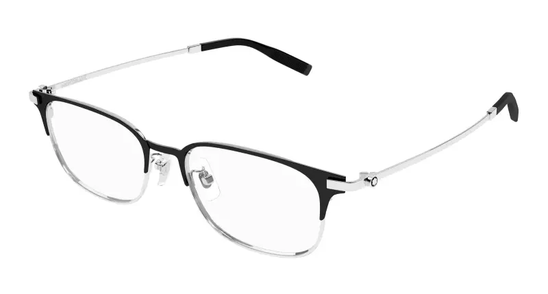 Uomo MB0377OJ 002 Montature da vista Metallo Nero Trasparente Squadrata