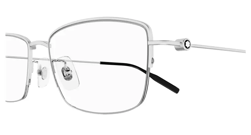 Uomo MB0378OJ 002 Montature da vista Metallo Argento Trasparente Squadrata miniatura 3