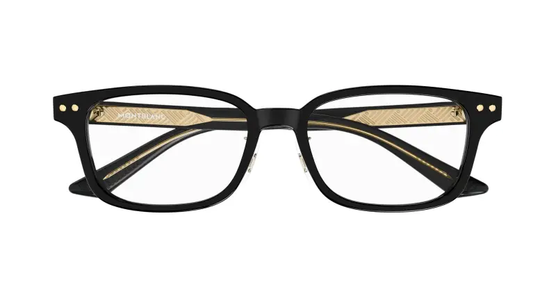 Uomo MB0379OJ 001 Montature da vista Acetato Nero Trasparente Squadrata miniatura 2