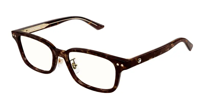 Uomo MB0379OJ 002 Montature da vista Acetato Havana Trasparente Squadrata