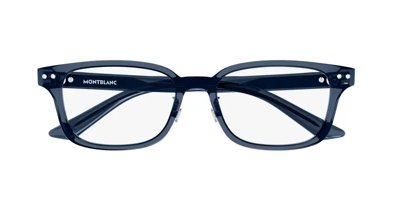 Uomo MB0379OJ 003 Montature da vista Acetato Blu Trasparente Squadrata miniatura 2