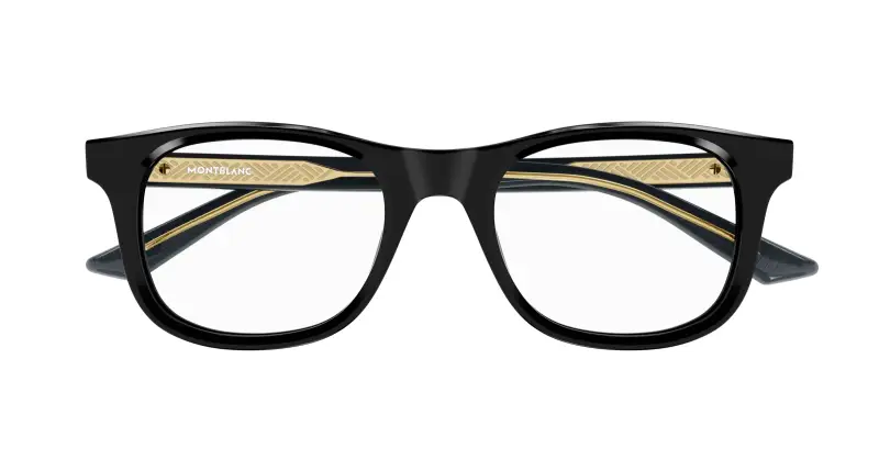 Uomo MB0385O 001 Montature da vista Acetato Nero Trasparente Squadrata miniatura 2