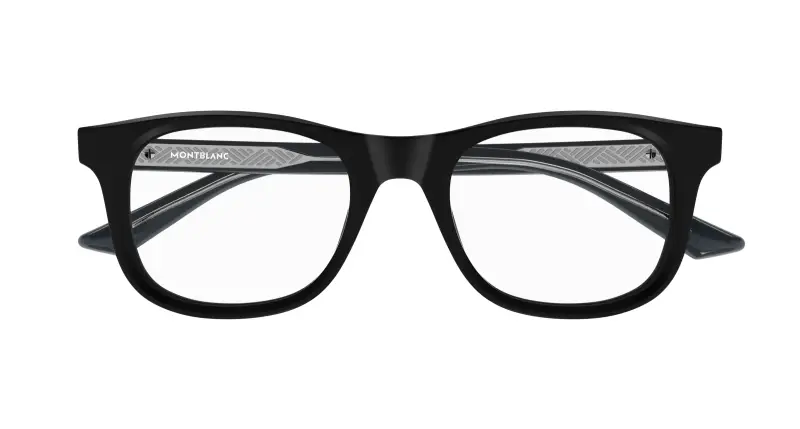 Uomo MB0385O 003 Montature da vista Acetato Nero Trasparente Squadrata miniatura 2