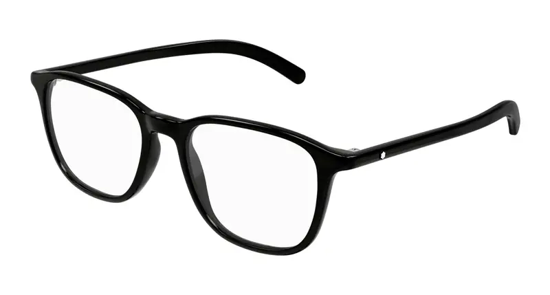 Montblanc Uomo MB0386O 001 Montature da vista Acetato Nero Trasparente Squadrata