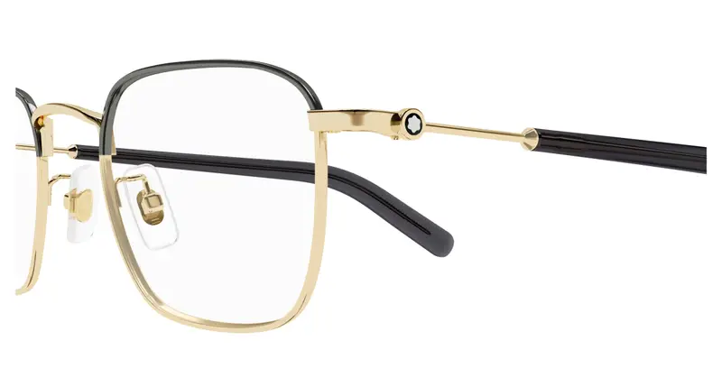 Montblanc Uomo MB0389O 003 Montature da vista Metallo Oro Trasparente Squadrata miniatura 2