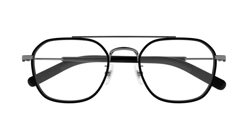 Uomo MB0391OA 002 Montature da vista Metallo Rutenio Trasparente Geometrica miniatura 2