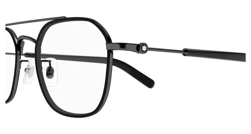 Uomo MB0391OA 002 Montature da vista Metallo Rutenio Trasparente Geometrica miniatura 3