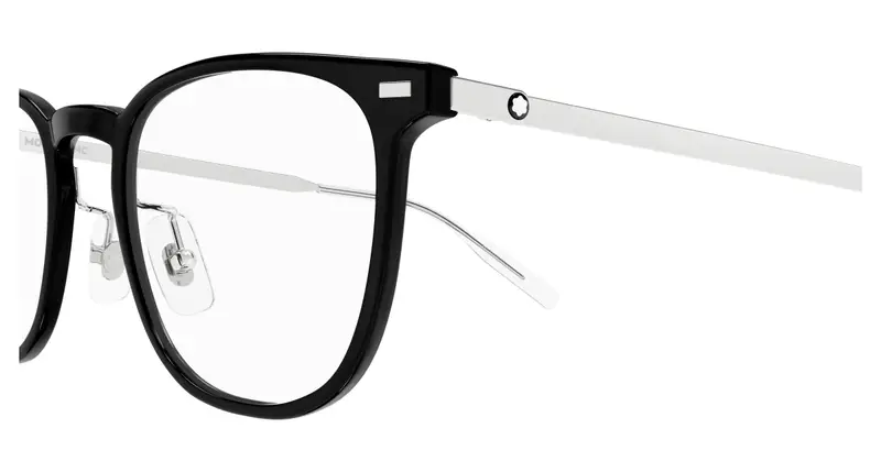 Montblanc Uomo MB0393ON 001 Montature da vista Iniettato Nero Trasparente Squadrata miniatura 2