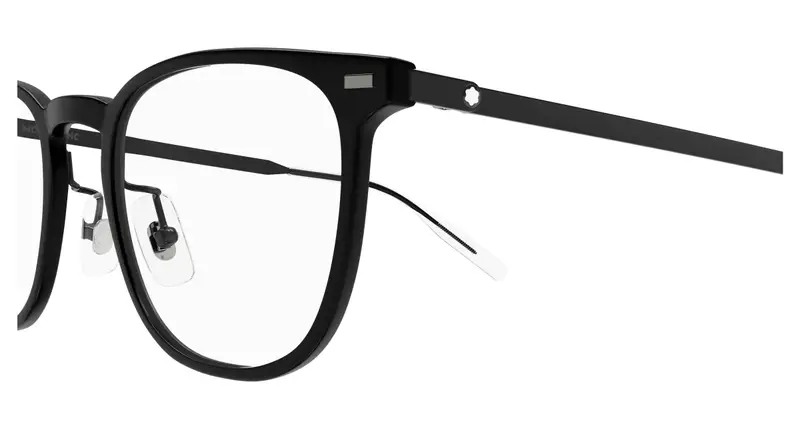 Montblanc Uomo MB0393ON 002 Montature da vista Iniettato Nero Trasparente Squadrata miniatura 2