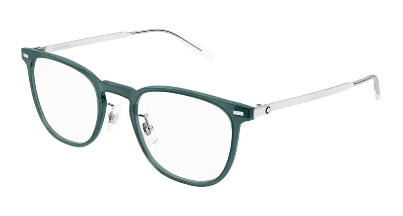 Montblanc Uomo MB0393ON 004 Montature da vista Iniettato Grigio Trasparente Squadrata