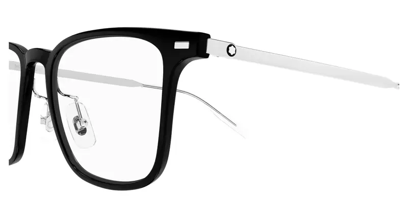 Montblanc Uomo MB0395ON 001 Montature da vista Iniettato Nero Trasparente Squadrata miniatura 2