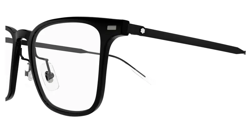 Montblanc Uomo MB0395ON 002 Montature da vista Iniettato Nero Trasparente Squadrata miniatura 2