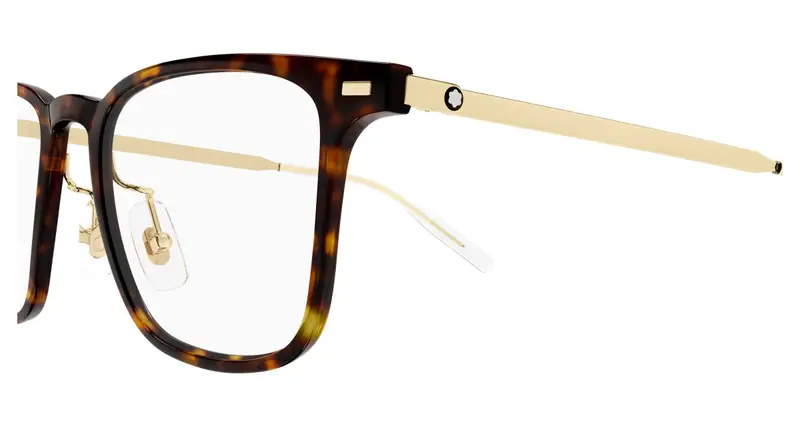 Montblanc Uomo MB0395ON 003 Montature da vista Iniettato Havana Trasparente Squadrata miniatura 2