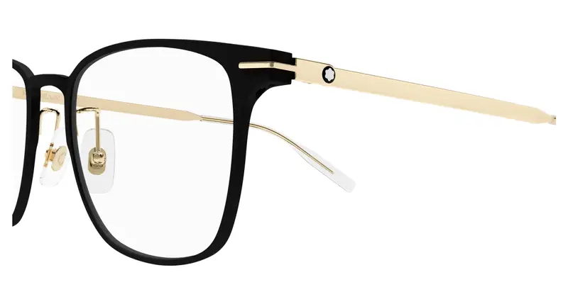 Montblanc Uomo MB0397ON 001 Montature da vista Nero Trasparente Squadrata miniatura 2