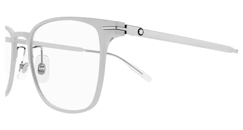 Montblanc Uomo MB0397ON 003 Montature da vista Metallo Argento Trasparente Squadrata miniatura 2