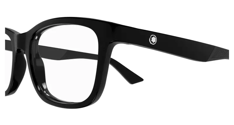Uomo MB0401O 001 Montature da vista Iniettato Nero Trasparente Squadrata miniatura 3